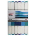 Kent Spectra Brush and Chisel Marker Ocean Set of 6