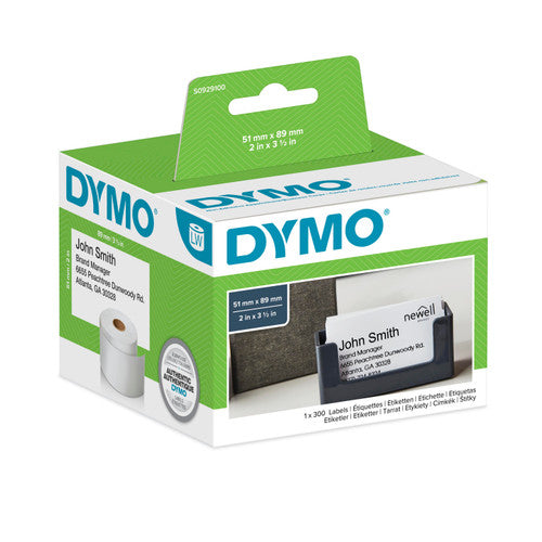 Dymo LabelWriter Name Badge Cards Non-Adhesive 51 x 89mm Single Roll 300