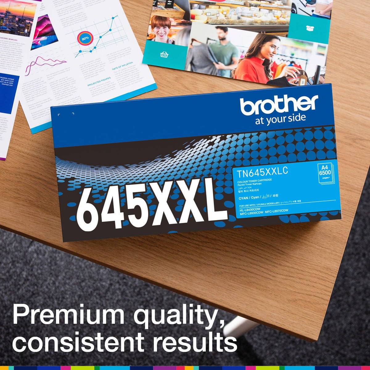 Brother TN645XXLC Super High Yield Toner Cartridge 6500 Pages Cyan