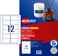 Avery White Video Face Labels L7671 300 Pack 76.2 x 46.4mm 12UP
