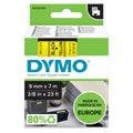 Dymo D1 Label Tape 9mm x 7m Black on Yellow