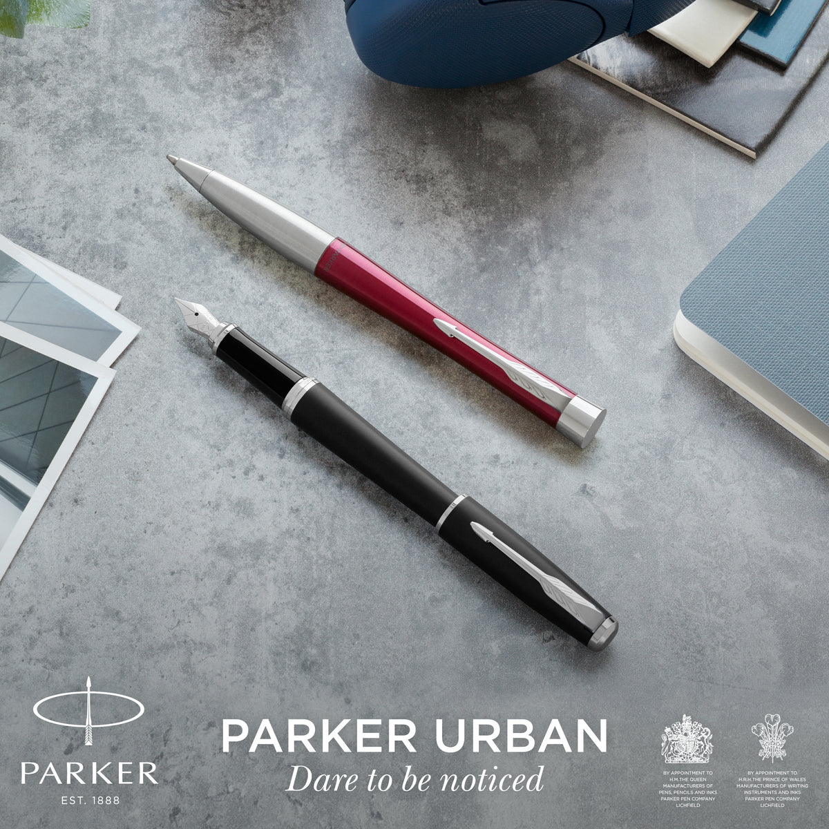 Parker Urban Twist Ballpoint Pen Magenta Lacquer and Chrome Trim Medium Tip