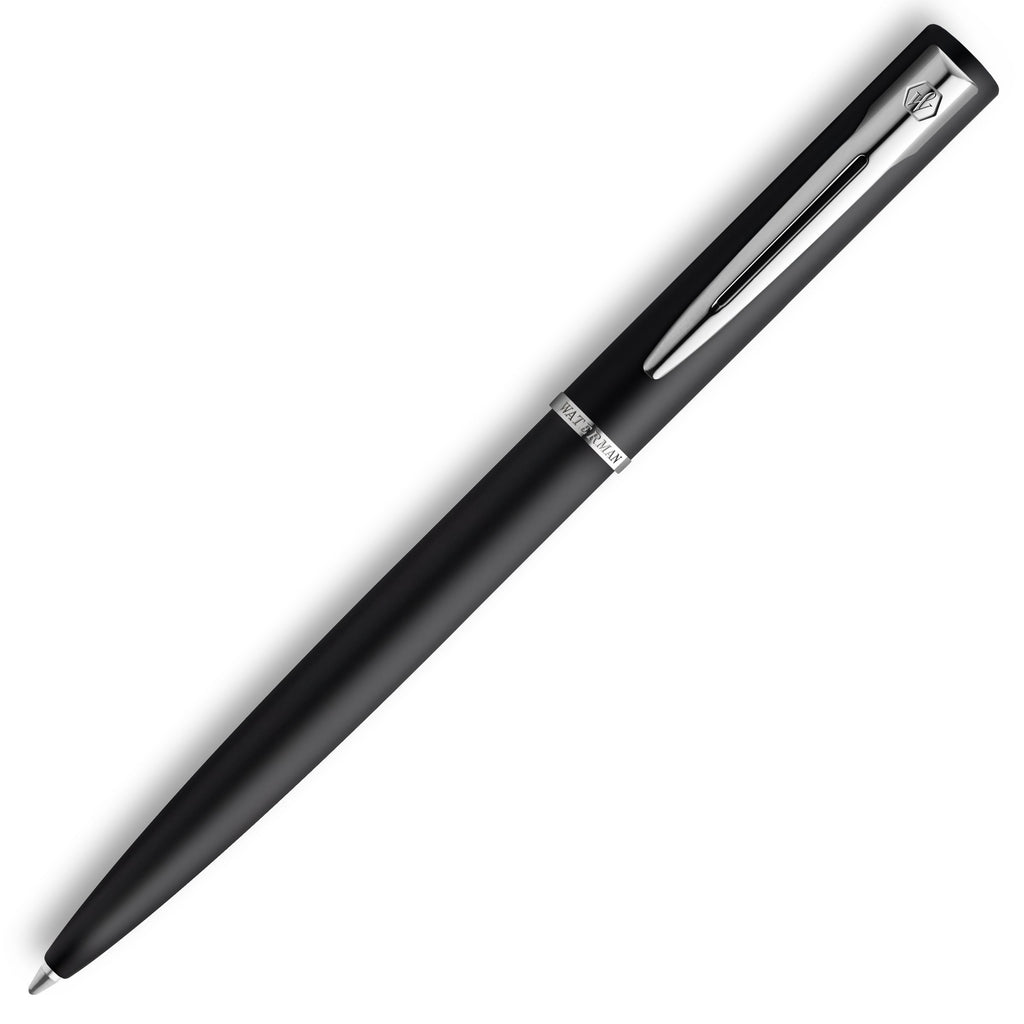 Waterman 2068192 Graduate Allure Black Chrome Trim Ballpoint Pen In A Box