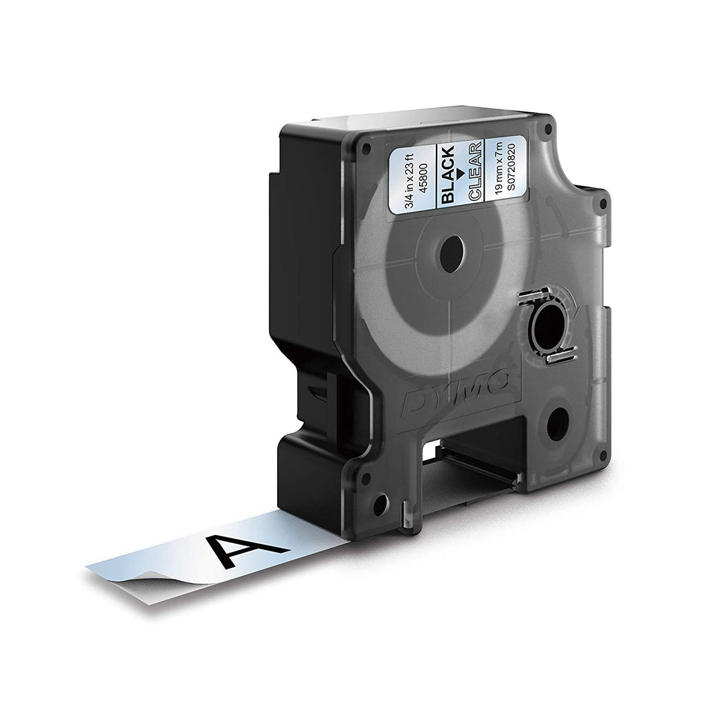 Dymo D1 Label Tape 19mm x 7m Black on Clear