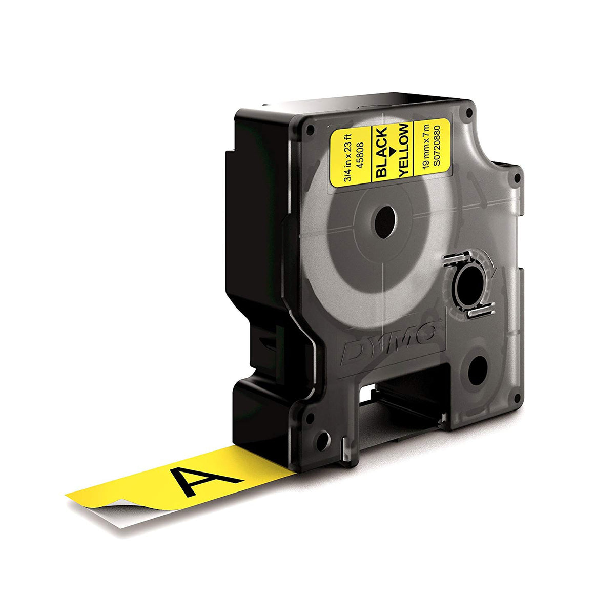 Dymo D1 Label Tape 19mm x 7m Black on Yellow