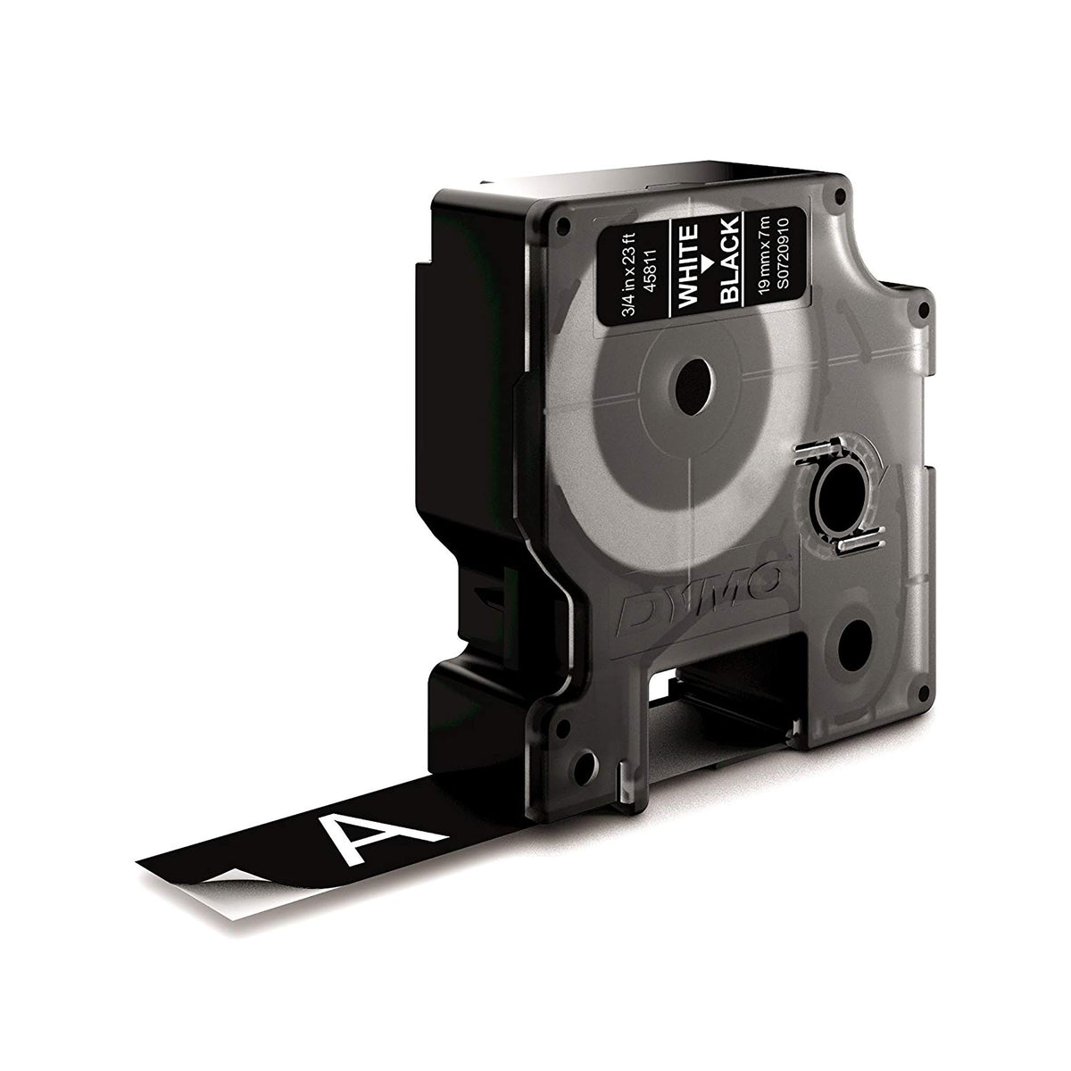 Dymo D1 Label Tape 19mm x 7m White on Black