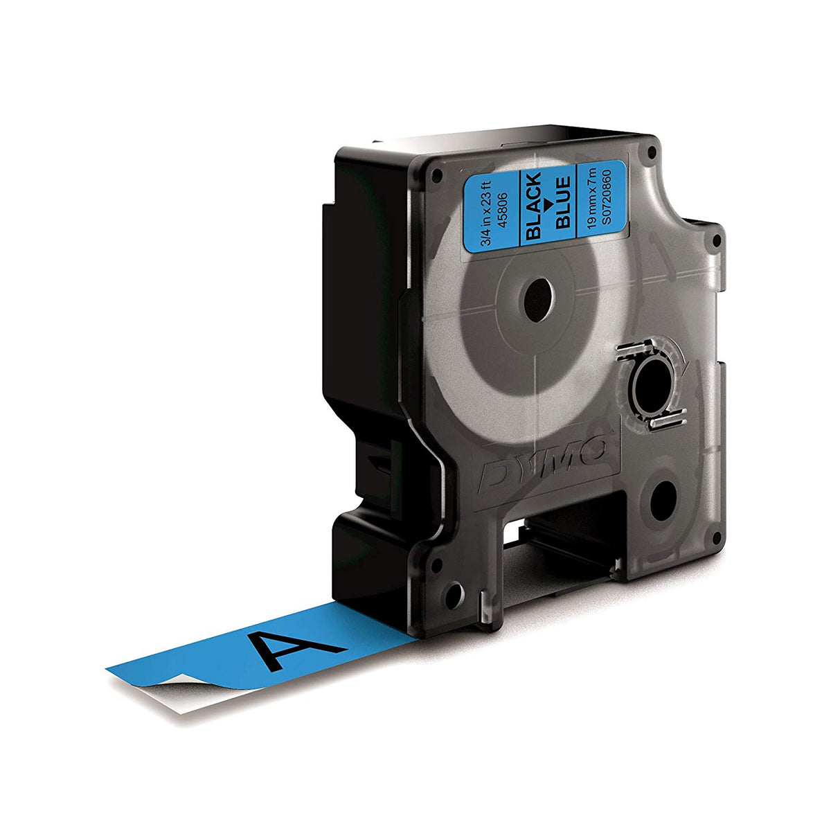 Dymo D1 Label Tape 19mm x 7m Black on Blue