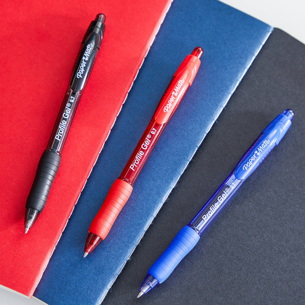 Papermate Profile Retractable Gel Pen Medium 0.7mm Black Box of 12