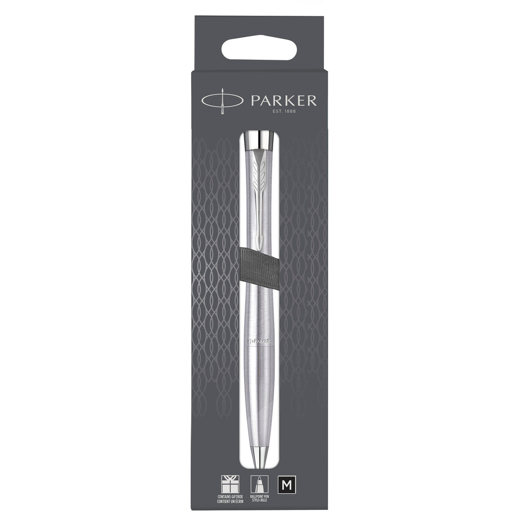 Parker Urban Twist Ballpoint Pen Metro Metallic Chrome Trim Medium Tip