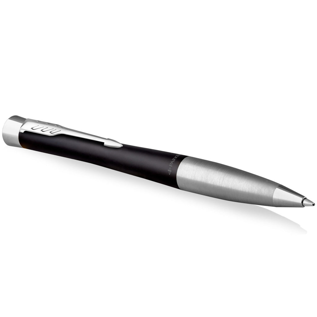 Parker Urban Twist Ballpoint Pen Muted Black Lacquer Chrome Trim Medium Tip