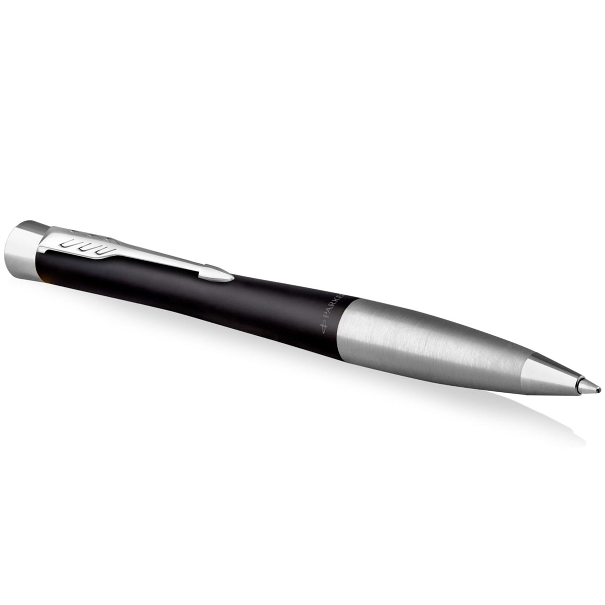 Parker Urban Twist Ballpoint Pen Muted Black Lacquer Chrome Trim Medium Tip