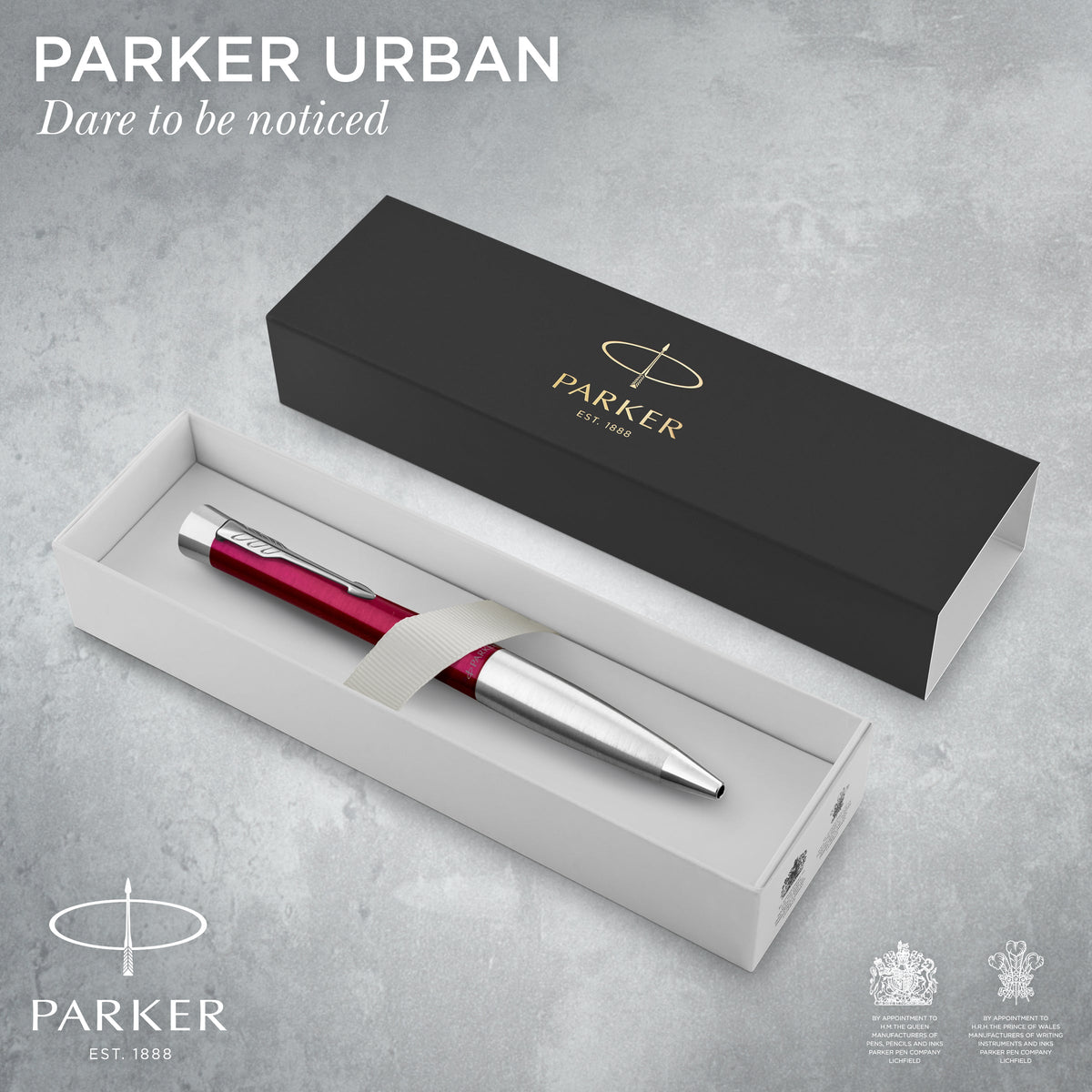 Parker Urban Twist Ballpoint Pen Magenta Lacquer and Chrome Trim Medium Tip