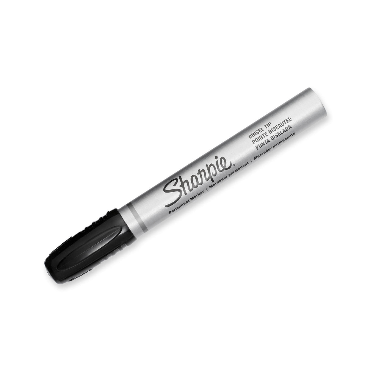 Sharpie Metal Permanent Marker Chisel Tip Black Box of 12