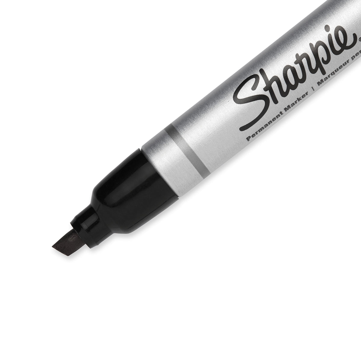 Sharpie Metal Permanent Marker Chisel Tip Black Box of 12