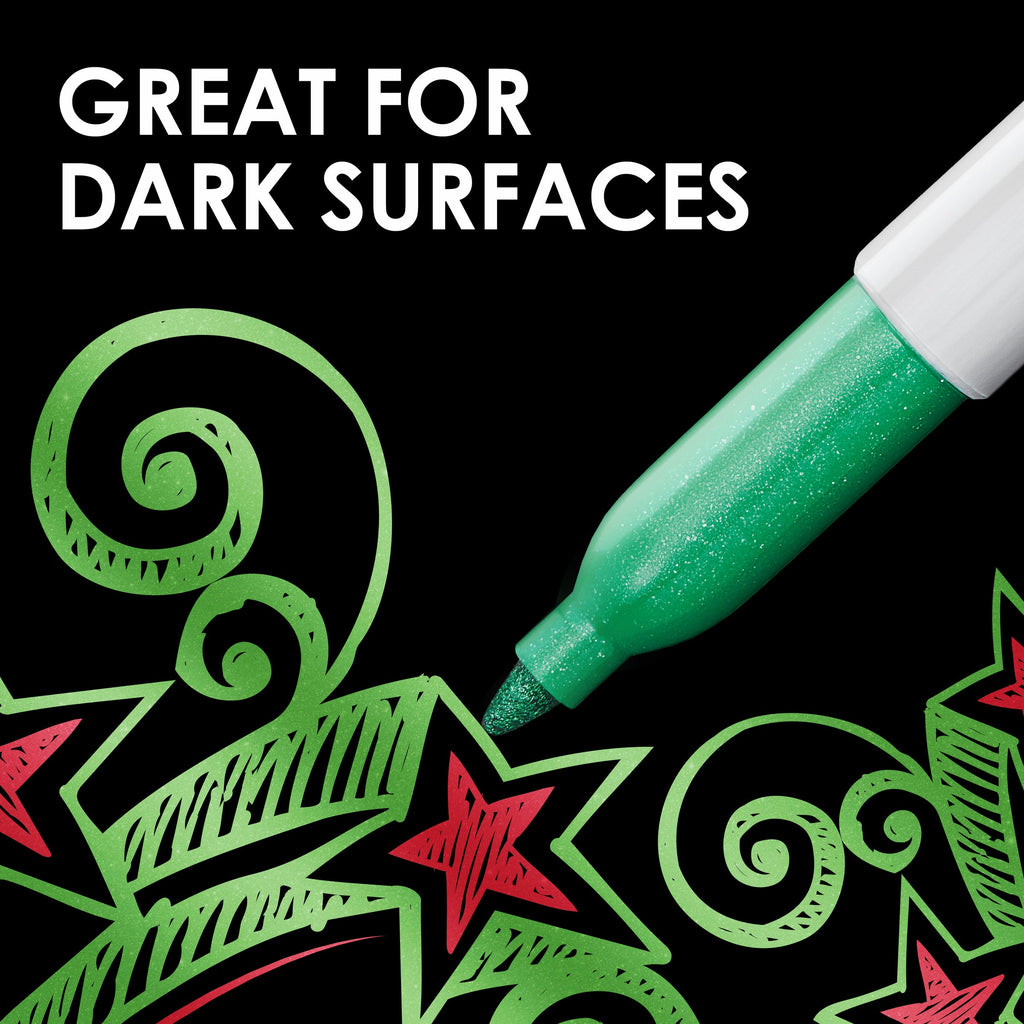 Sharpie Metallic Permanent Marker Fine Point Assorted Pack of 3