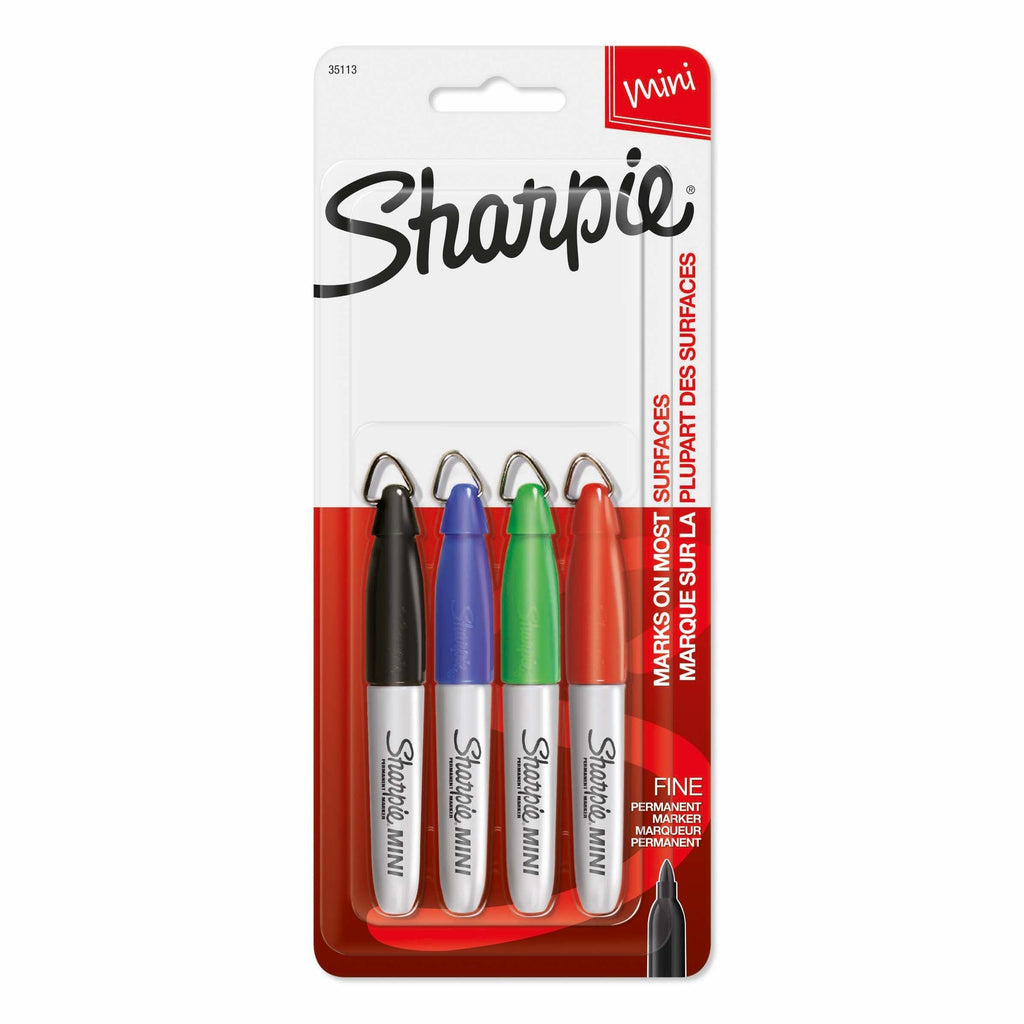 Sharpie Mini Permanent Marker Fine Point Assorted Pack 4 Box of 6