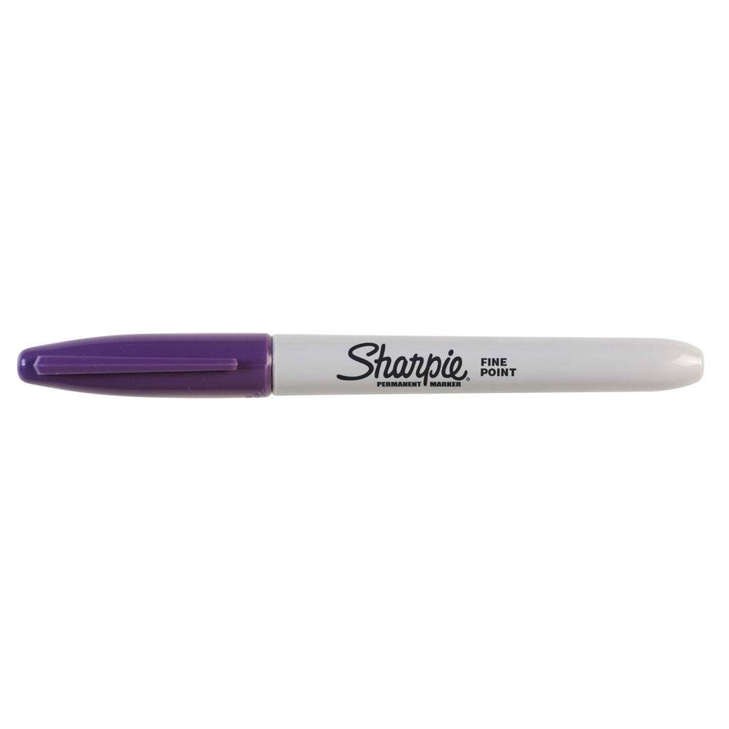 Sharpie Permanent Marker Fine Point Purple Pack of 12