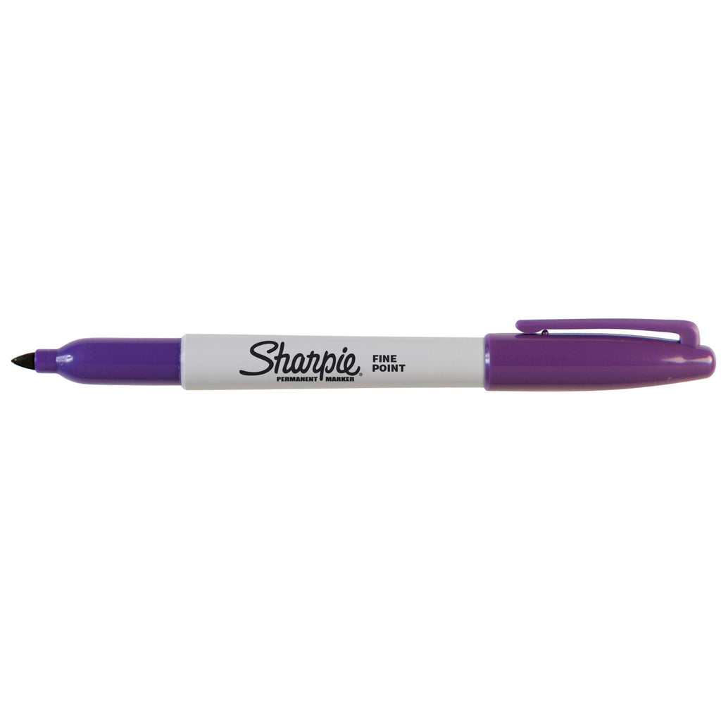 Sharpie Permanent Marker Fine Point Purple Pack of 12