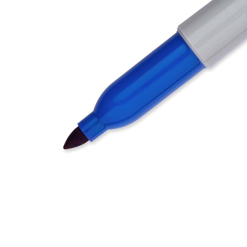 Sharpie Permanent Marker Fine Point Blue Box of 12