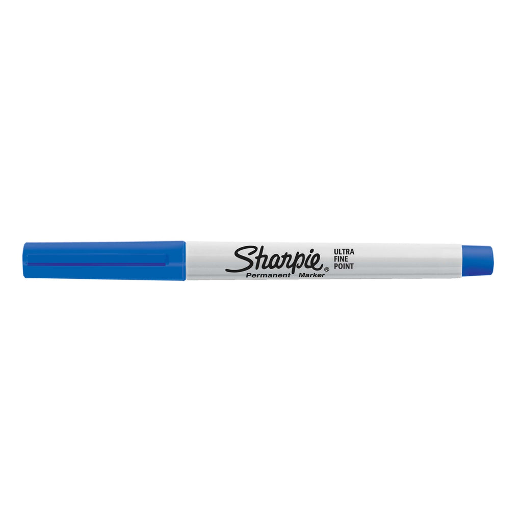 Sharpie Permanent Marker Ultra Fine Point Blue Box of 12