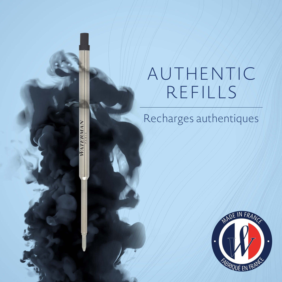Waterman Ballpoint Refill Medium Black in Blister Pack