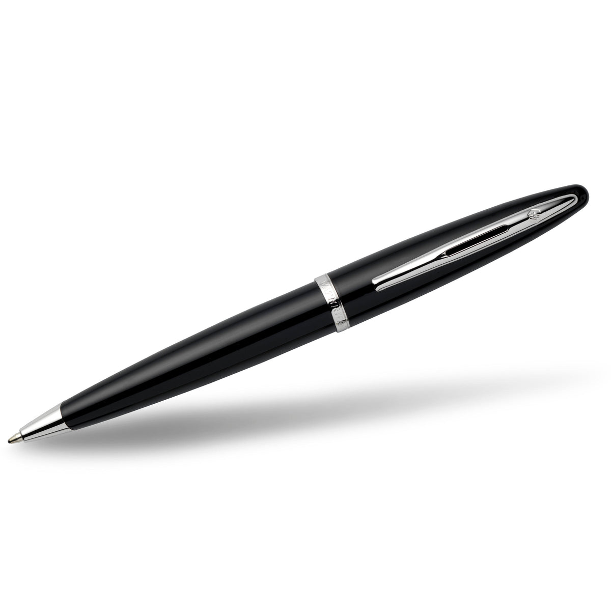 Waterman Carene Black Sea Silver Trim Ballpoint Pen in Box