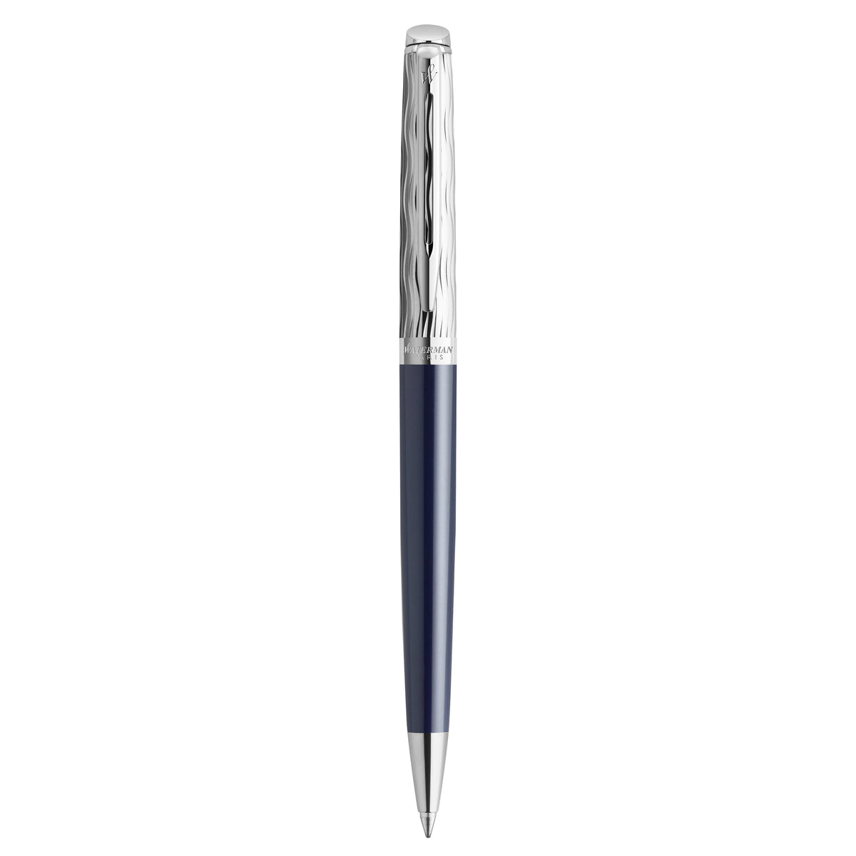 Waterman Hemisphere Metal and Blue Lacquer Palladium Trim Ballpoint Pen Medium Tip