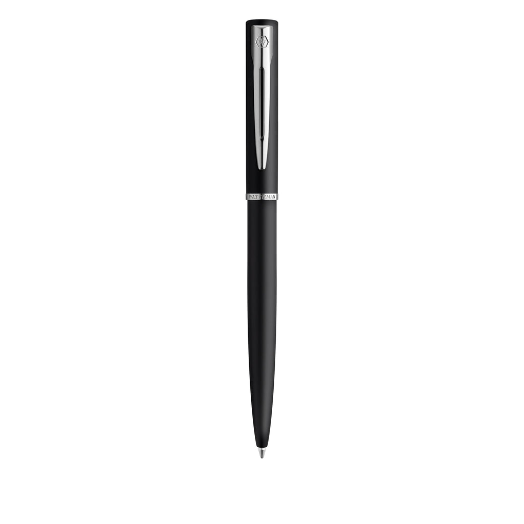 Waterman 2068192 Graduate Allure Black Chrome Trim Ballpoint Pen In A Box