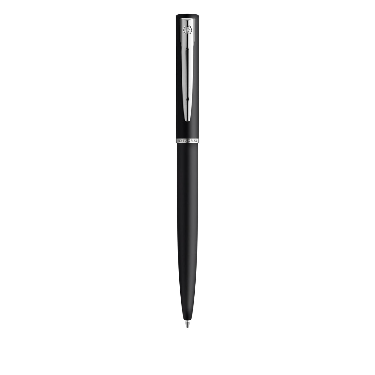 Waterman 2068192 Graduate Allure Black Chrome Trim Ballpoint Pen In A Box
