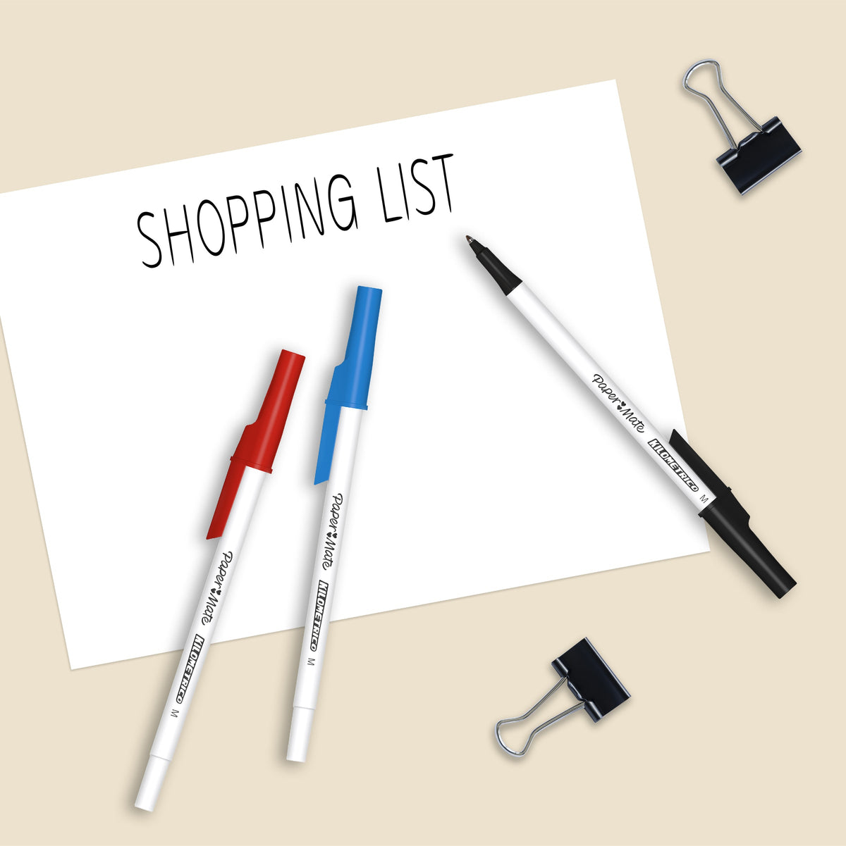 Papermate Kilometrico Ballpoint Pen 1.0mm Black Box of 12