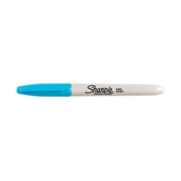 Sharpie Permanent Marker Fine Point Turquoise Pack of 12