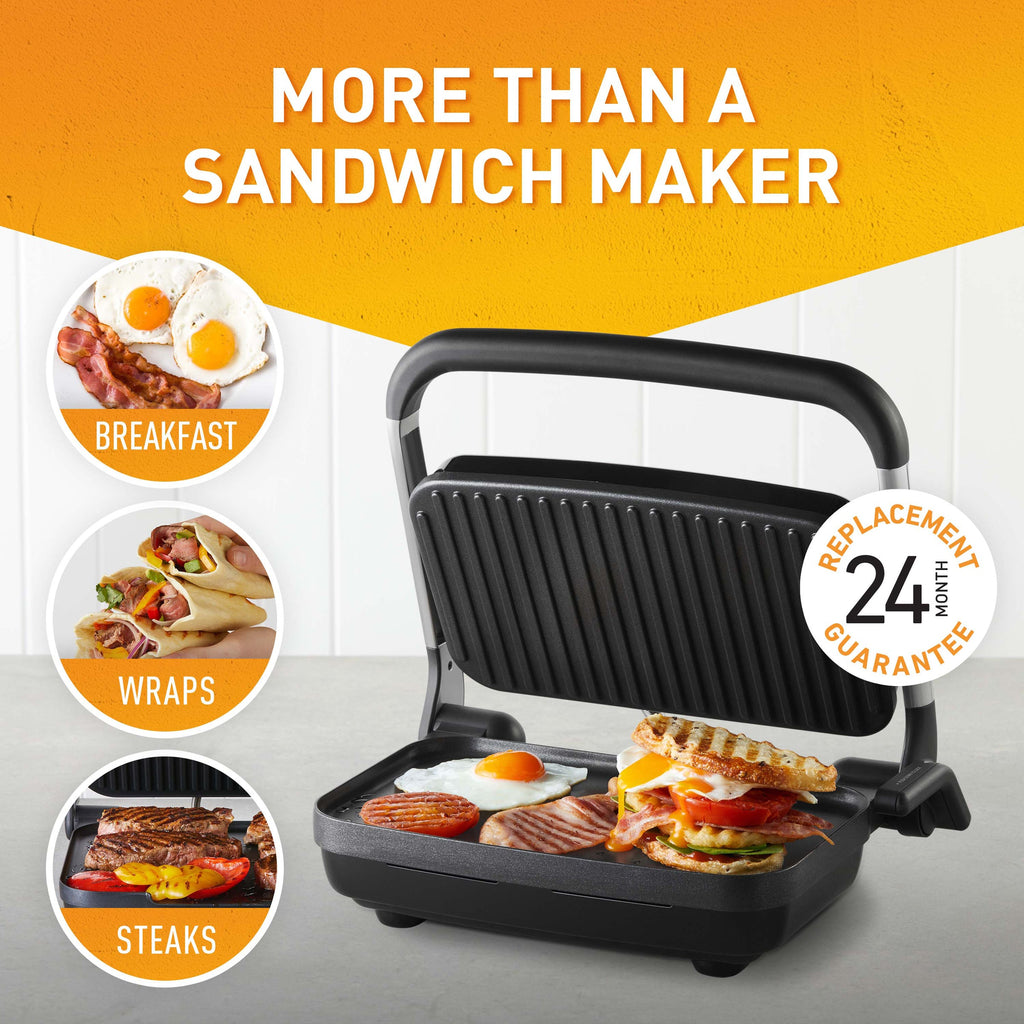 Sunbeam Caf̩ Style 2 Slice Sandwich Press and Grill Stainless