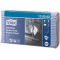 Tork Industrial Heavy Duty Wiping Paper Folded 3 Ply W4 Blue Carton of 5