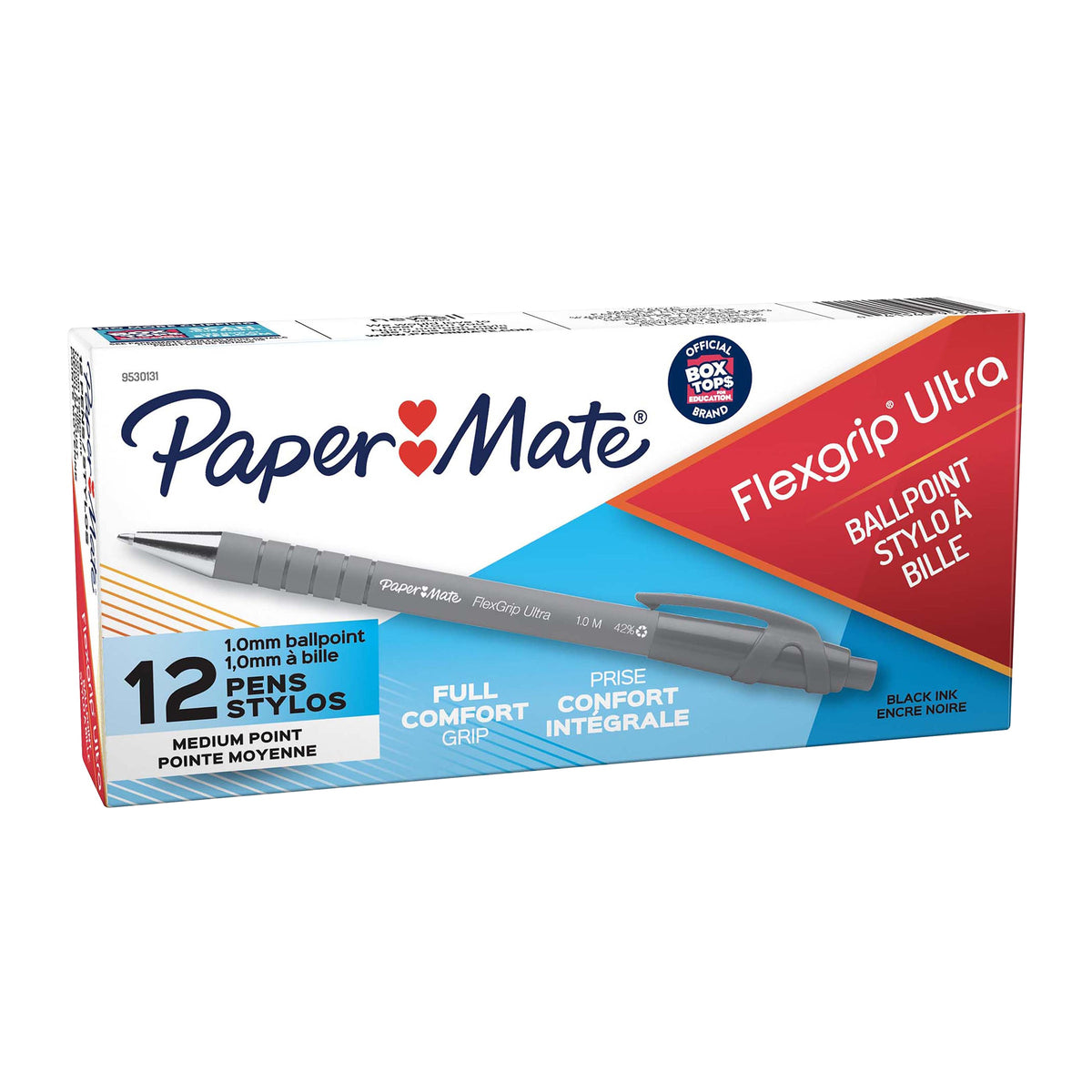 Papermate Flexgrip Ultra Retractable Ballpoint Pen Medium 1.0mm Black Box of 12