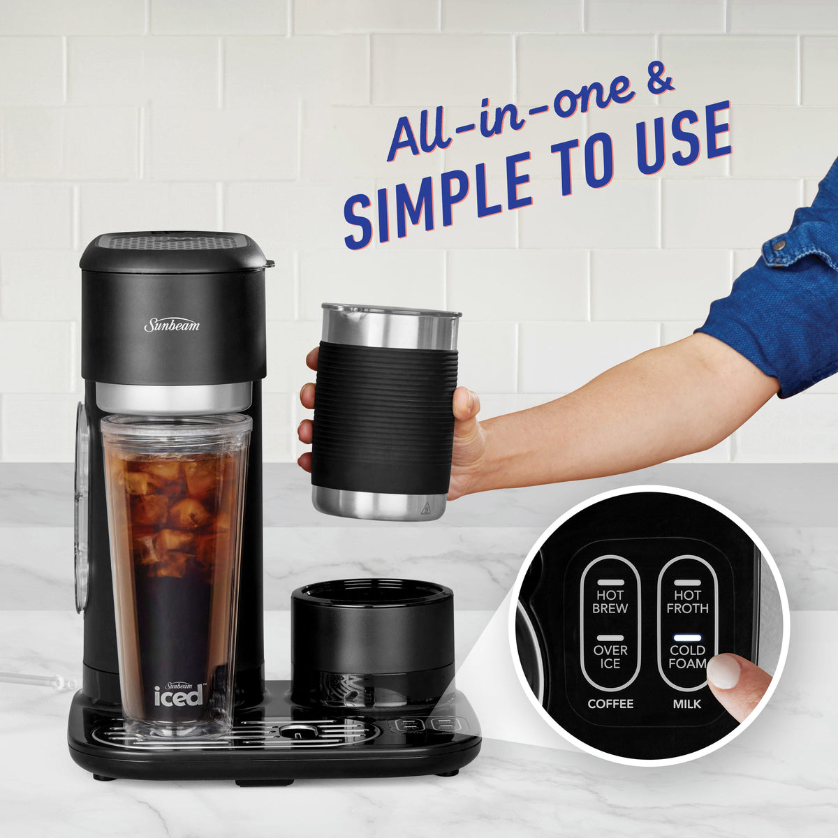 Sunbeam Iced + Hot Coffee Machine Black