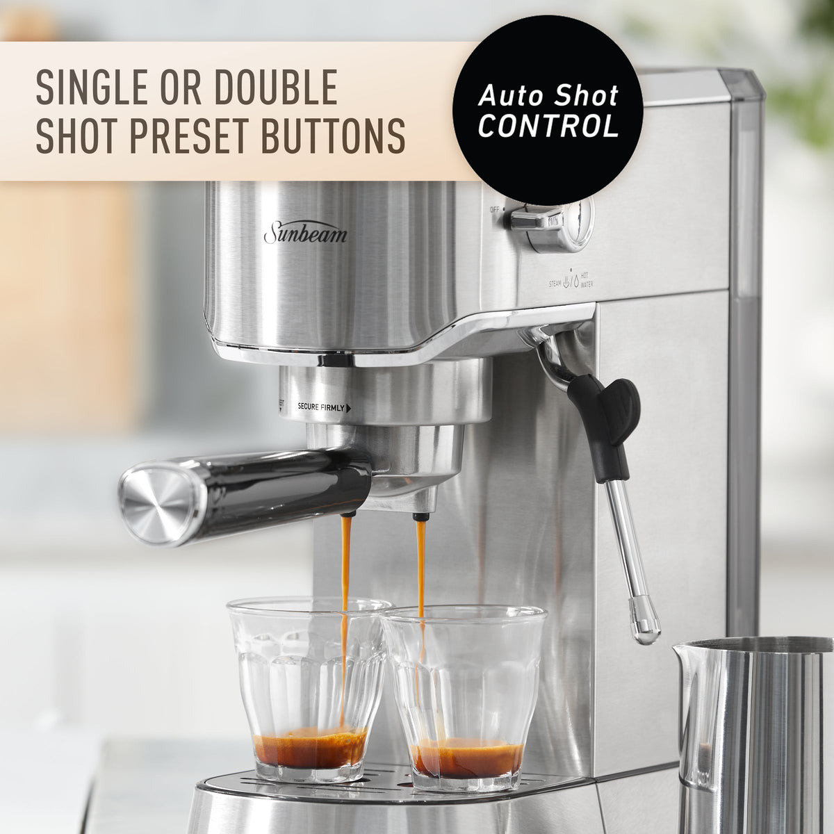 Sunbeam Compact Barista Espresso Machine Stainless