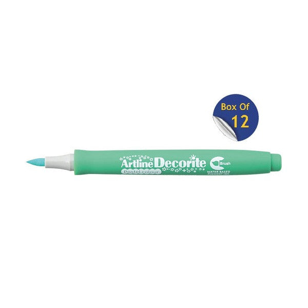 Artline Decorite Marker Brush Pastel Green Box of 12