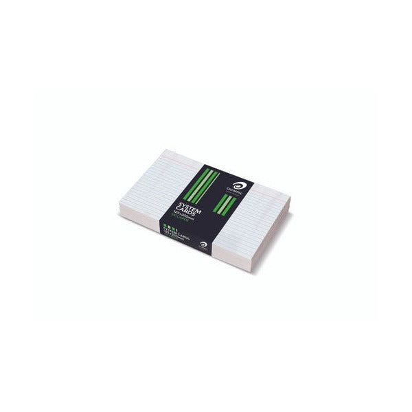 Olympic System Cards 125 x 200mm 6mm Ruled White Pack of 100