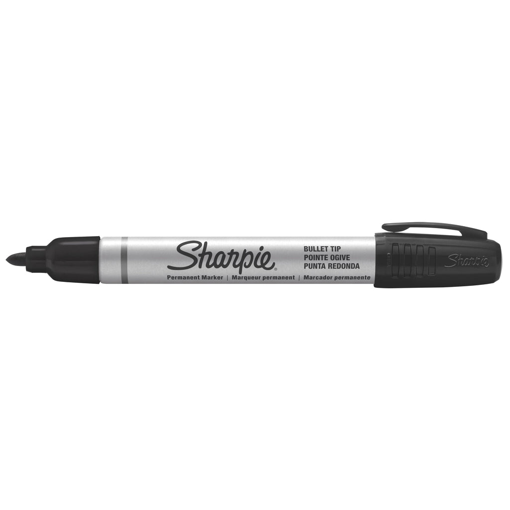 Sharpie Metal Permanent Marker Bullet Tip Black Box of 12