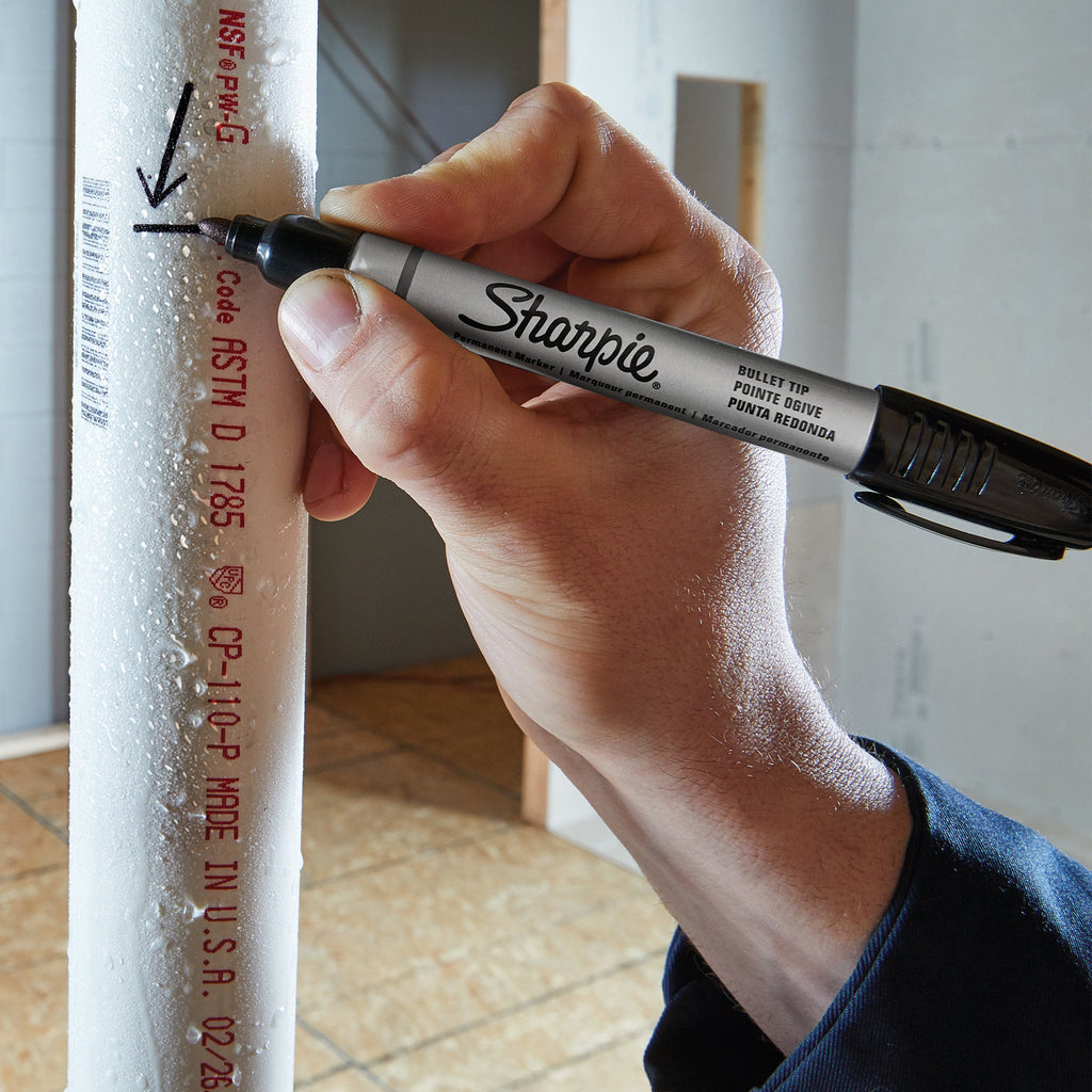 Sharpie Metal Permanent Marker Bullet Tip Black Box of 12