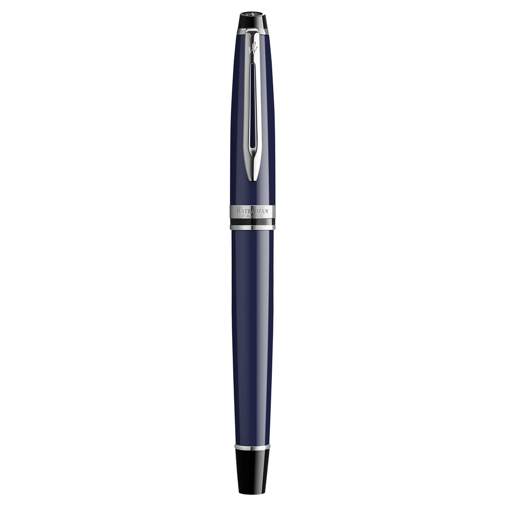 Waterman Expert Blue Lacquer Fountain Pen Medium Nib