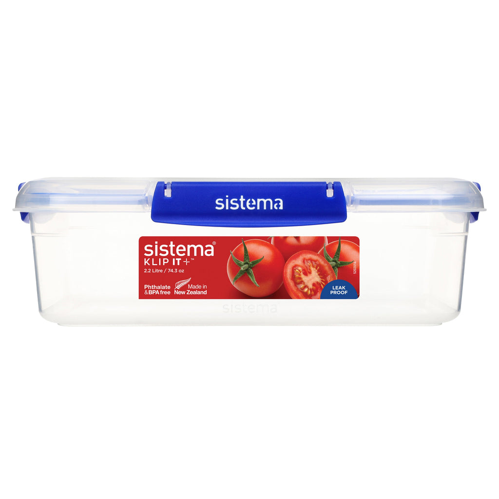 Sistema Klip It Plus Plastic Container Rectangle 2.2L Dark Blue