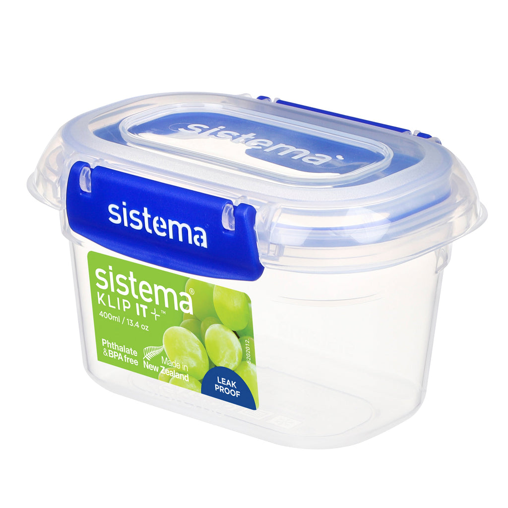 Sistema Klip It Plus Plastic Container Rectangle 400ml Dark Blue