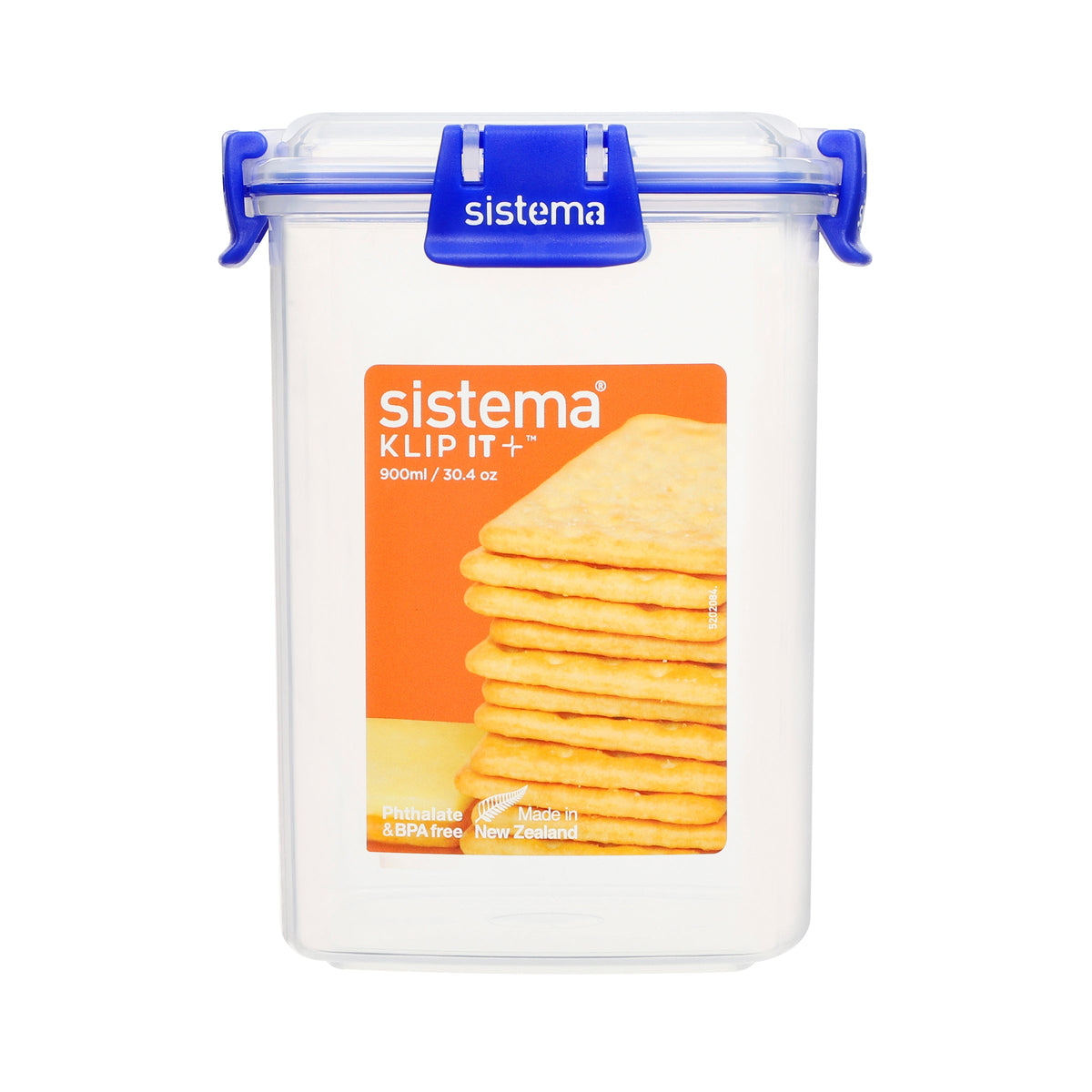 Sistema Klip It Plus Plastic Cracker Container 900ml Dark Blue