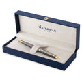 Waterman Hemisphere Metallic Grey Gold Trim Ballpoint Pen Medium Tip