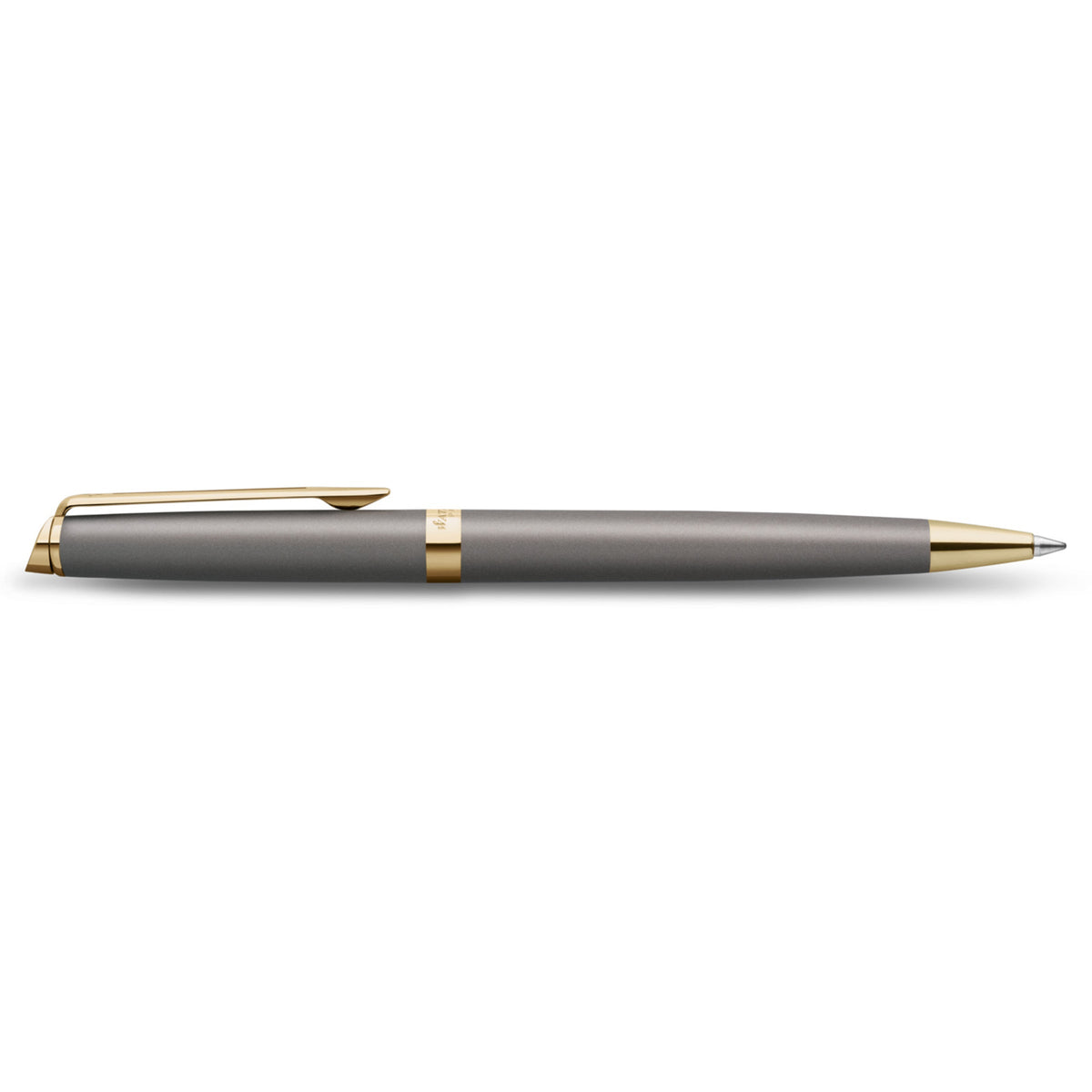 Waterman Hemisphere Metallic Grey Gold Trim Ballpoint Pen Medium Tip