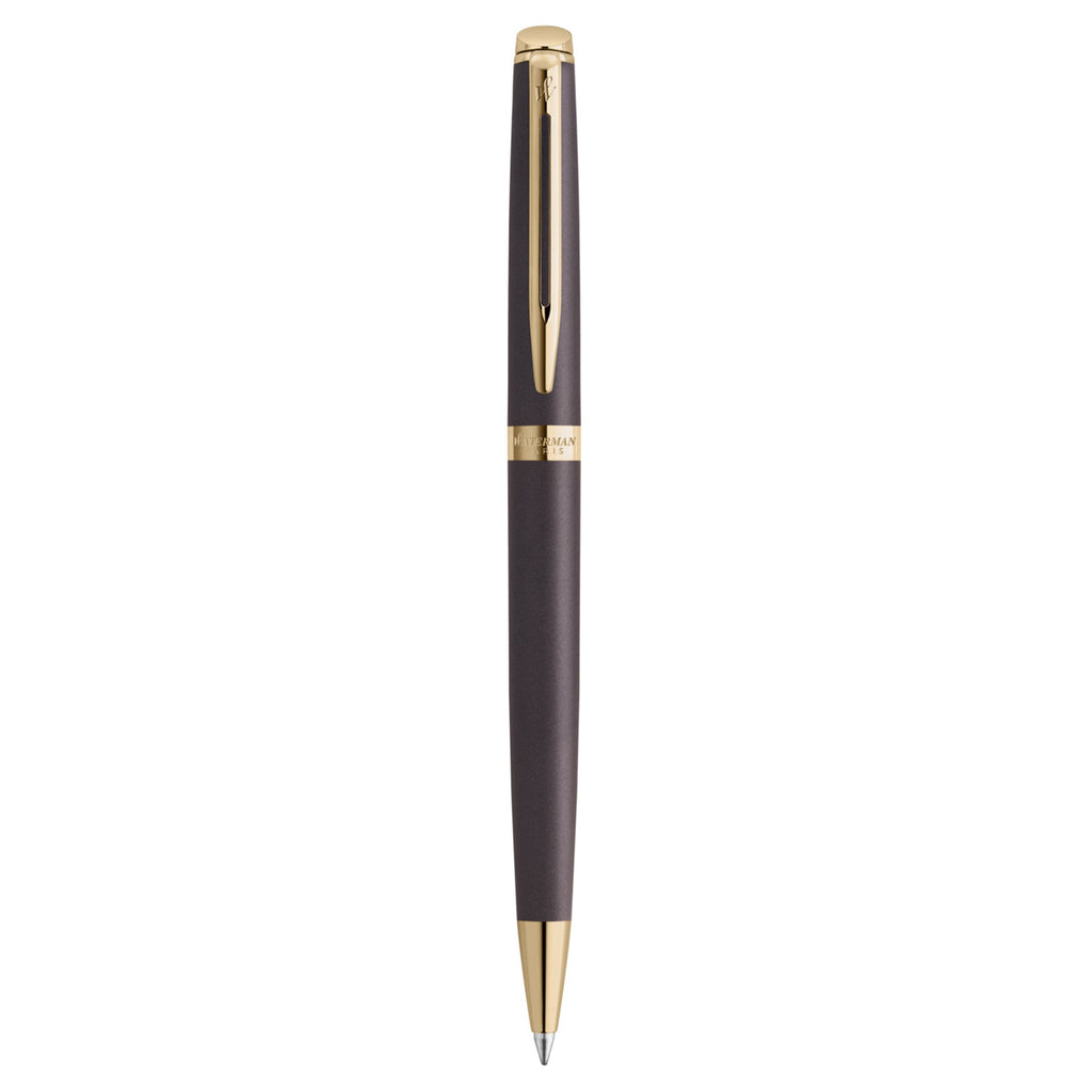 Waterman Hemisphere Metallic Black Gold Trim Ballpoint Pen Medium