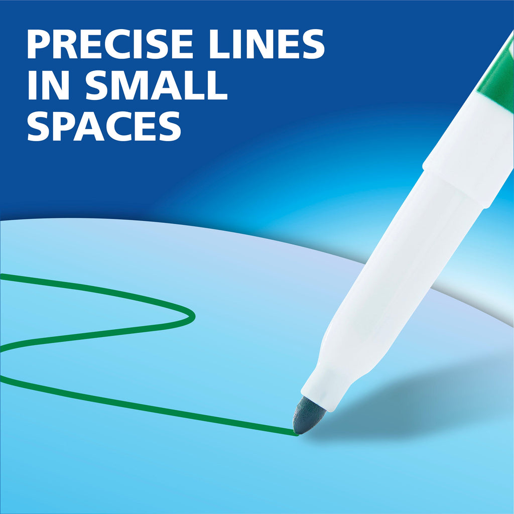 Expo 86002 Low Odour Dry Erase Markers Fine Tip Red Box 12