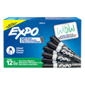 Expo Whiteboard Marker Black In Chisel Tip Box Of 12