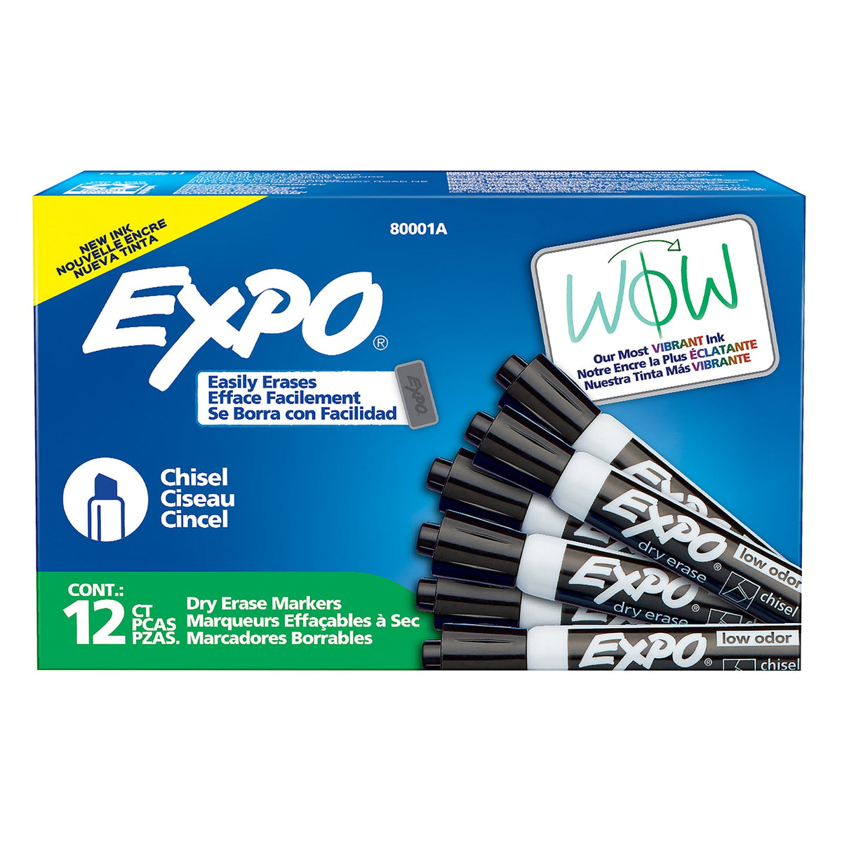Expo Whiteboard Marker Black In Chisel Tip